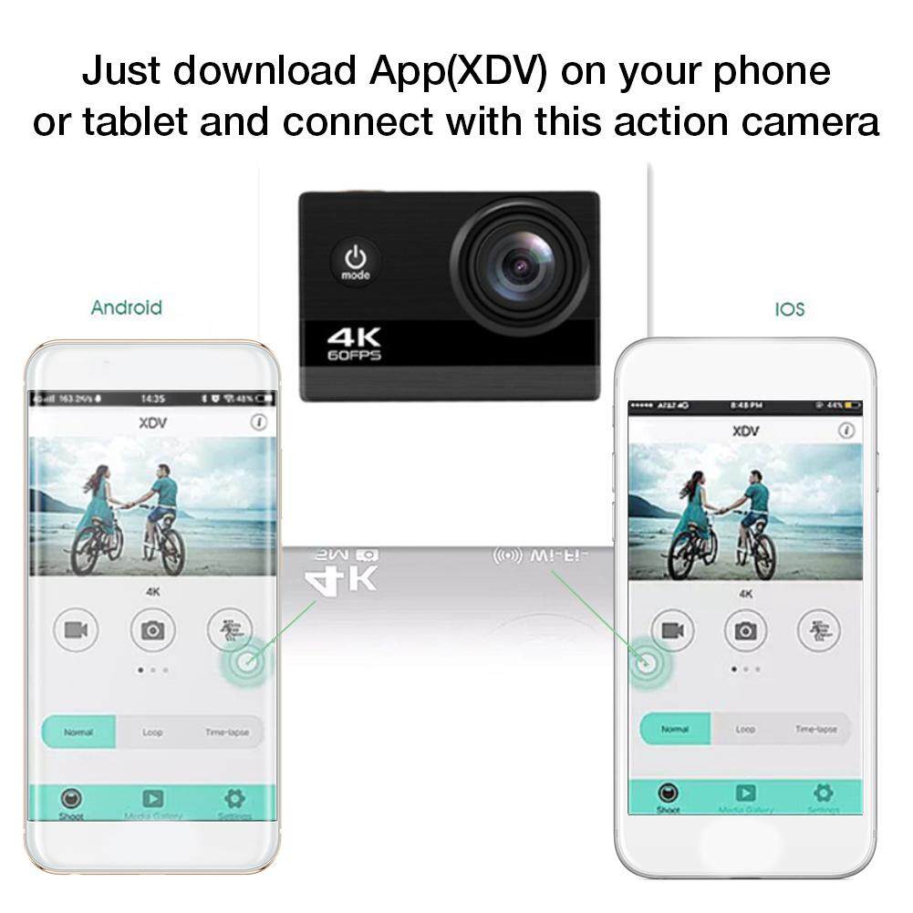 4K Action Camera Waterproof WiFi HD Sports Camcorder with Wide-Angle Lens 4K Action Camera Waterproof WiFi HD Sports Camcorder with Wide-Angle Lens