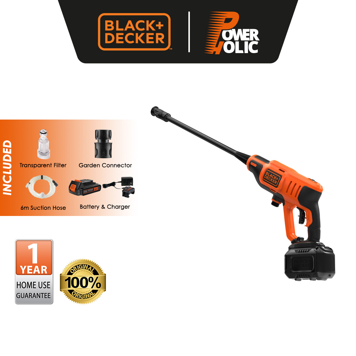 BLACK DECKER BCPC20D1 B1 20V Cordless High Pressure Washer Water Jet