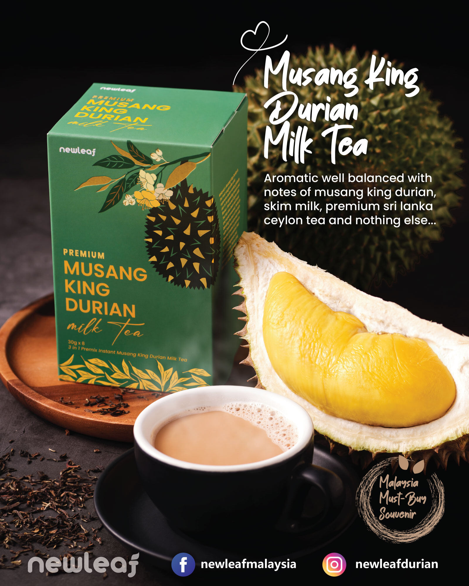 Musang King Durian Milk Tea Lazada