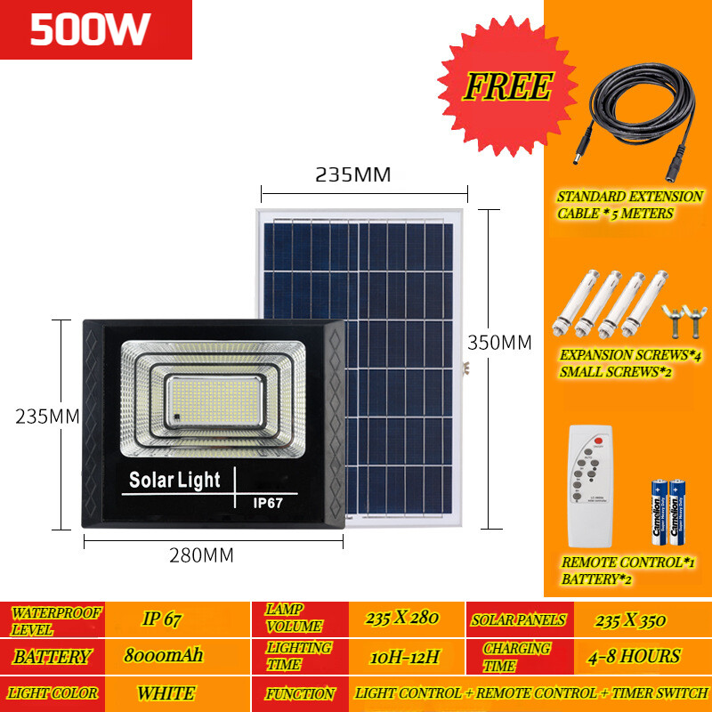 W Lampu Solar Light Outdoor Lighting Led Solar Spotlight