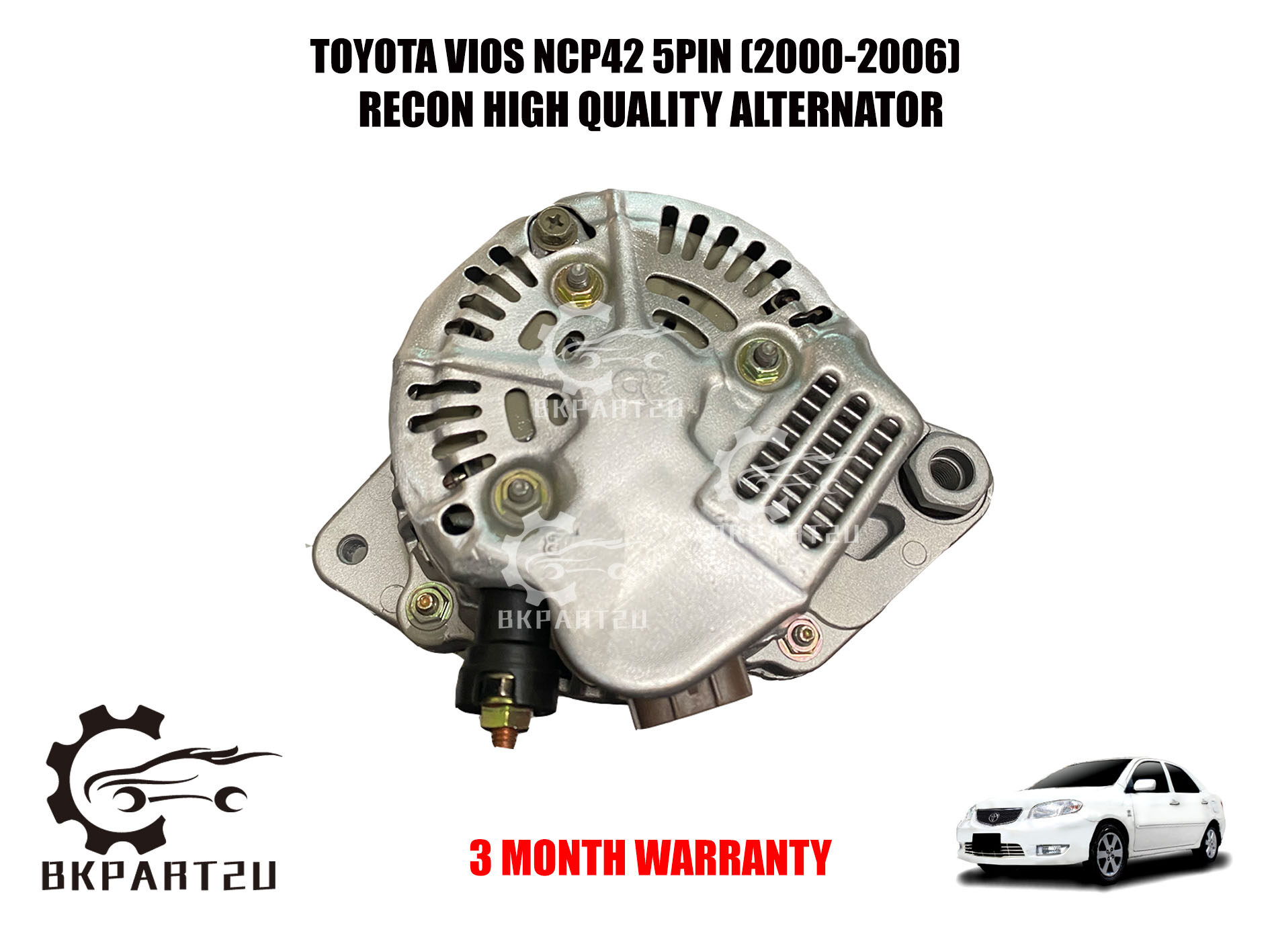 Toyota Vios Ncp Pin St Model Alternator Made By Recon