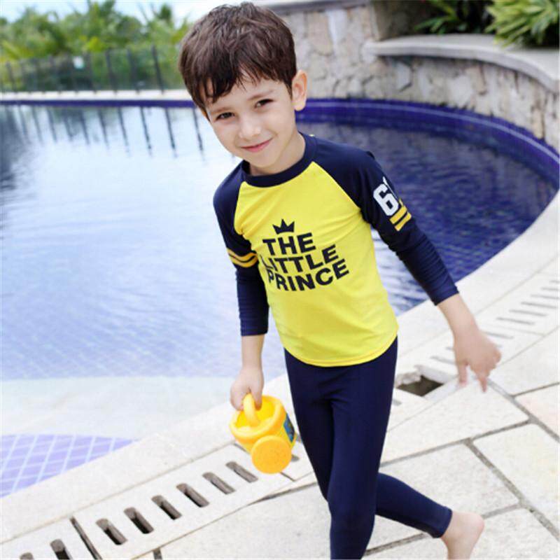 Luoke 2 pcs สีเหลือง Qute ยาวกางเกงชุดว่ายน้ำชุดว่ายน้ำชุดว่ายน้ำสำหรับ Boy Luoke 2 pcs สีเหลือง Qute ยาวกางเกงชุดว่ายน้ำชุดว่ายน้ำชุดว่ายน้ำสำหรับ Boy