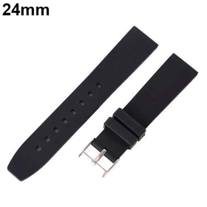 Bluelans® 16mm - 28mm Waterproof Solid Soft Silicone Buckle Watch Strap Band Replacement 24mm Malaysia