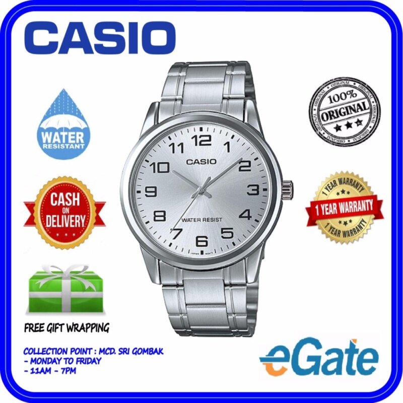 Casio MTP-V001D-7B Men Analog Watch - Silver Casual Original Malaysia