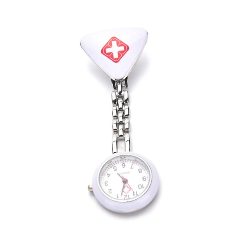 Clip Nurse Doctor Pendant Pocket Quartz Red Cross Brooch Nurses Watch Fob White Malaysia