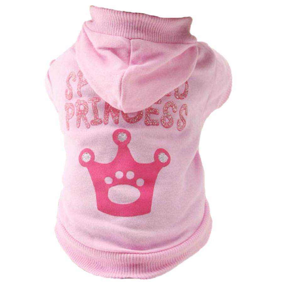 Anjing Kucing Pakaian Jersey Rajut Rompi Hangat untuk Anjing Jaket Bertudung Mantel Pakaian Anjing (Merah Muda, XS) -Internasional