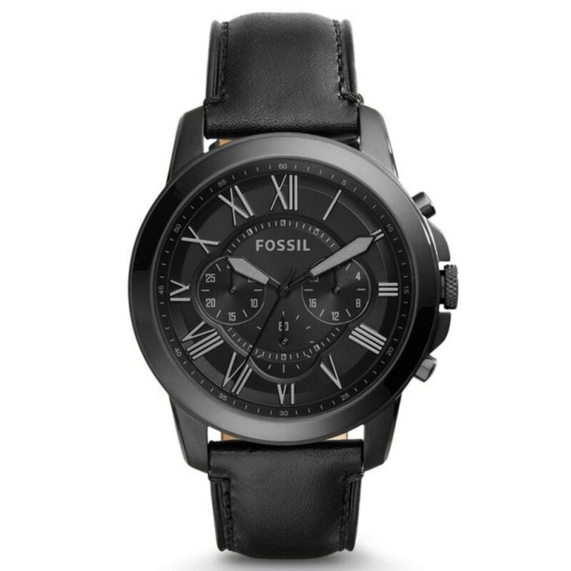 Fossil Men Grant Chronograph Black Leather Watch FS5132 Malaysia