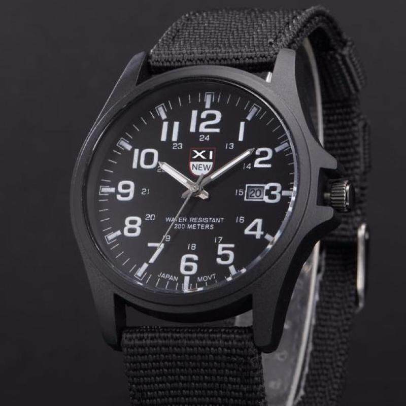 Hot Sale!Mens Date Stainless Steel Military Sports Analog Quartz Army Wrist Watch BK Malaysia