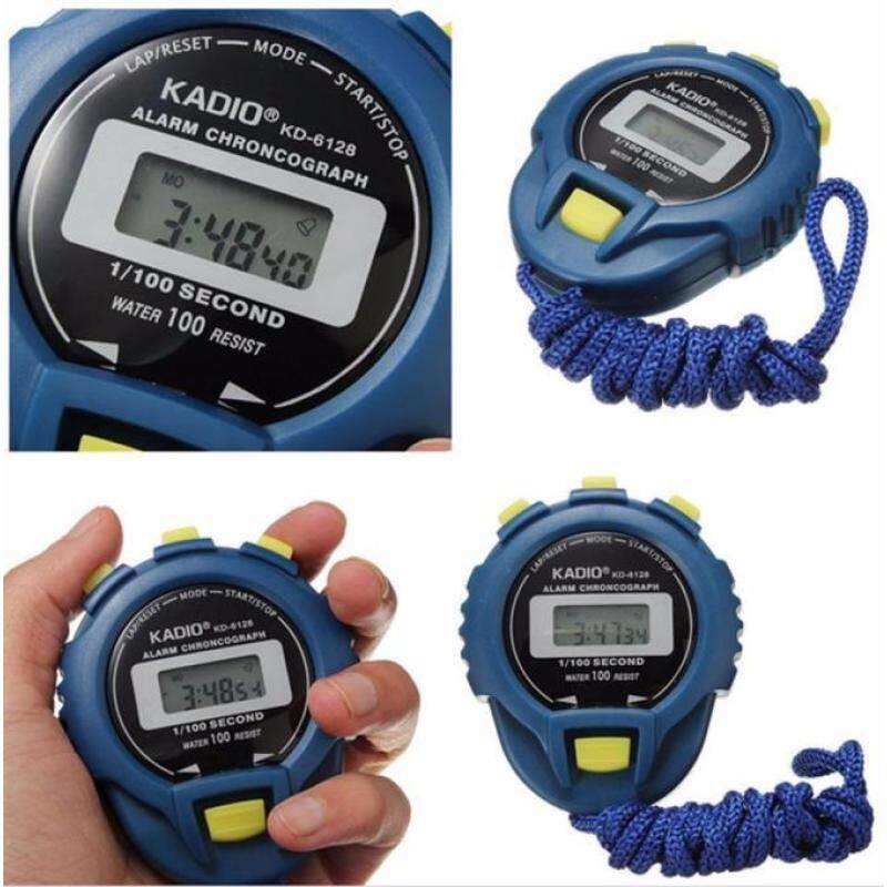 LCD Chronograph Digital Timer Stopwatch Sport Counter Odometer Watch Alarm Malaysia
