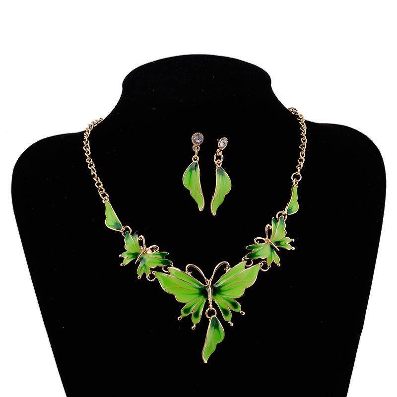 Jewelry Sets For Fashion Online Brands Prices Long Gold Plated Imitation Pearl Necklace Earrings Jewelry Sets Women S Vintage Wedding Party Green