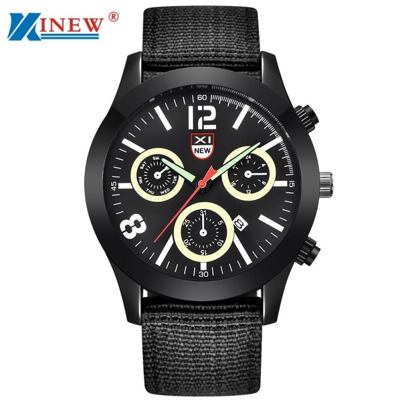 Mens Military Quartz Army Watch Black Date Luxury Sport Luminous Wrist Watch Black Malaysia