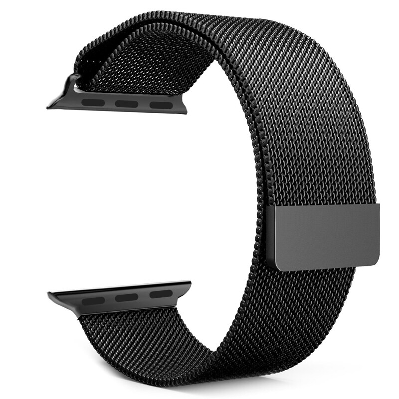 Milanese Magnetic Loop Stainless Steel Strap Watch Bands For Watch 42mm (Black) Malaysia