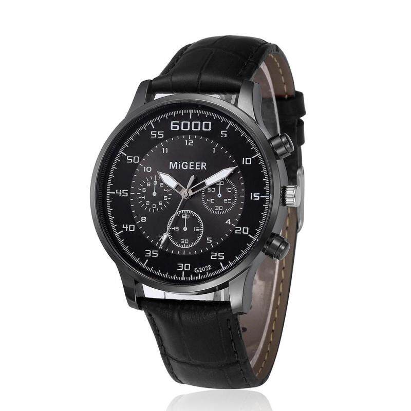 Retro Design Leather Band Analog Alloy Quartz Wrist Watch Malaysia