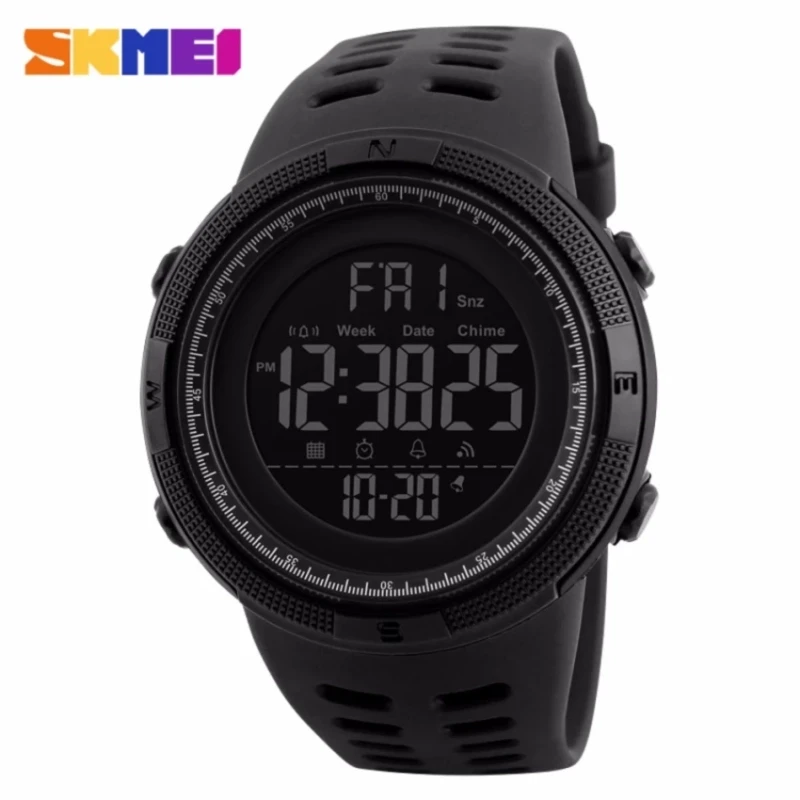 SKMEI Men Sports Watches Countdown Double Time Watch Alarm Chrono Digital Wristwatches 50M Waterproof Watches 1251 Malaysia