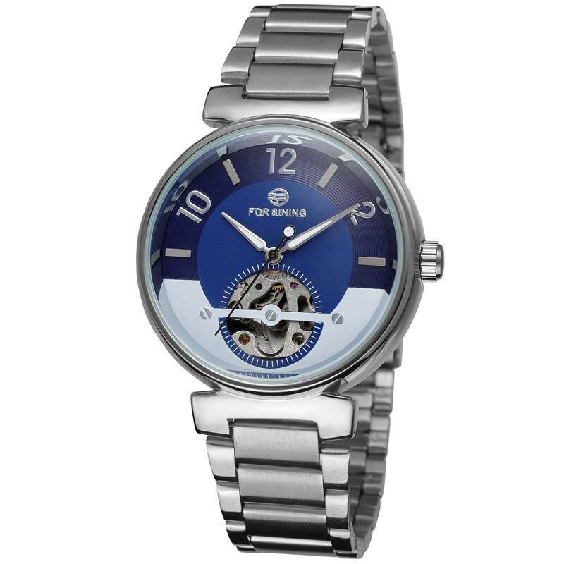 SOBUY 2016 Forsining Nổi Tiếng Đồng Hồ Thương Hiệu Sang Trọng nam Mặt Đầu Lâu Horloge Tự Động Cơ Đồng Hồ Đeo Tay Tốt Nhất Miễn Phí con tàu (Xanh Dương) -quốc tế bán chạy