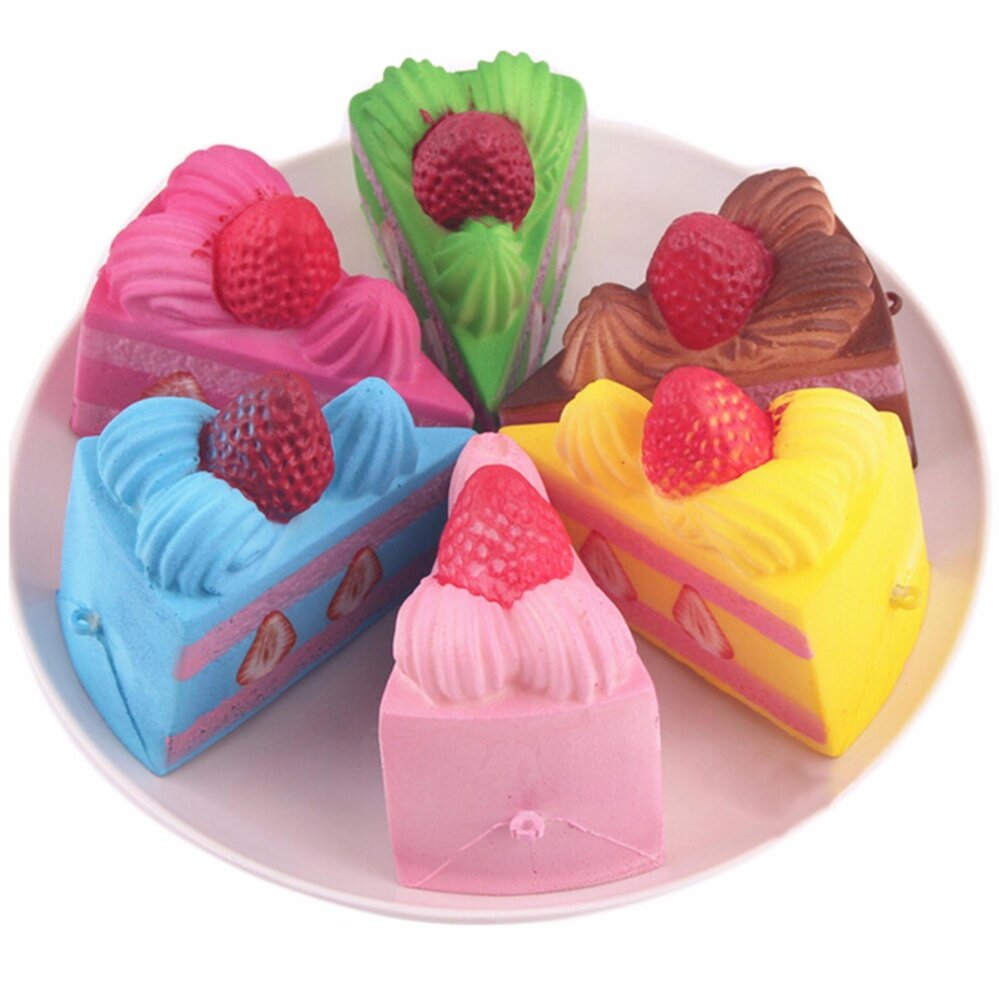 Stroberi Kenyal Lapisan Kue Tali Telepon Cream Parfum Lambat Rising 8 Cm-Intl