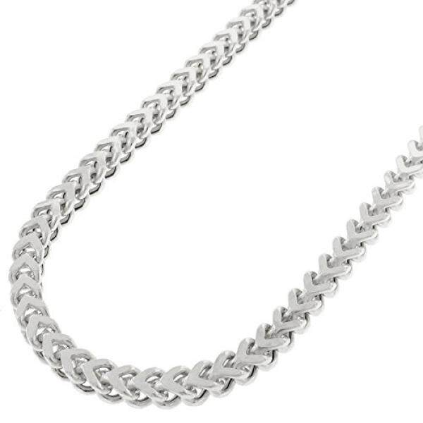 Sterling Silver 3.5 Mm Hollow Franco Square Kotak dengan Kait 925 Kalung Rodium Rantai 22