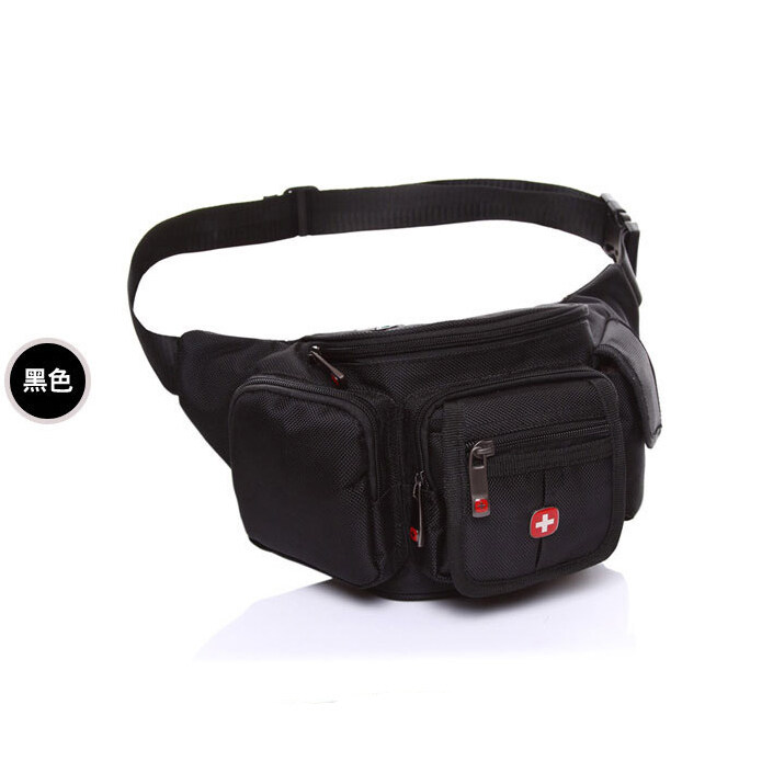 EverGreen SwissGear 2458 Model Leisure Travel Outdoor One-shoulder Bag Waist
Bag (Black)