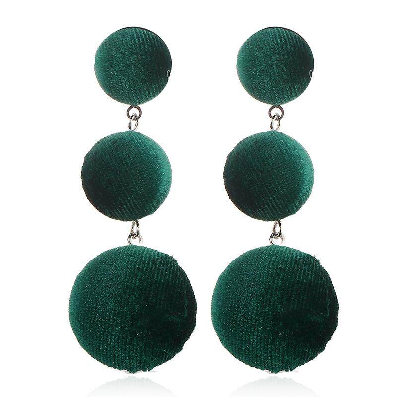 Coromosewomen Beberapa Warna Setengah Lingkaran Bola Anting-Anting Earbob Unik Retro Ringkas Telinga Manik-manik-Internasional