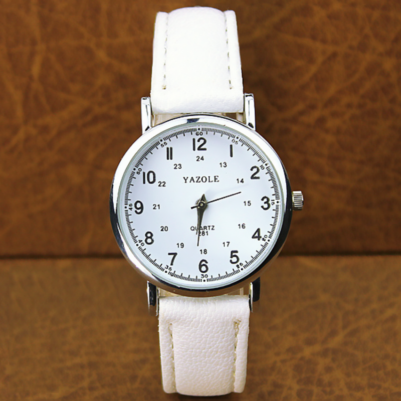 Nơi bán YAZOLE Women Business Waterproof Leather 24 Hours Quartz Wrist Watch (White) - intl