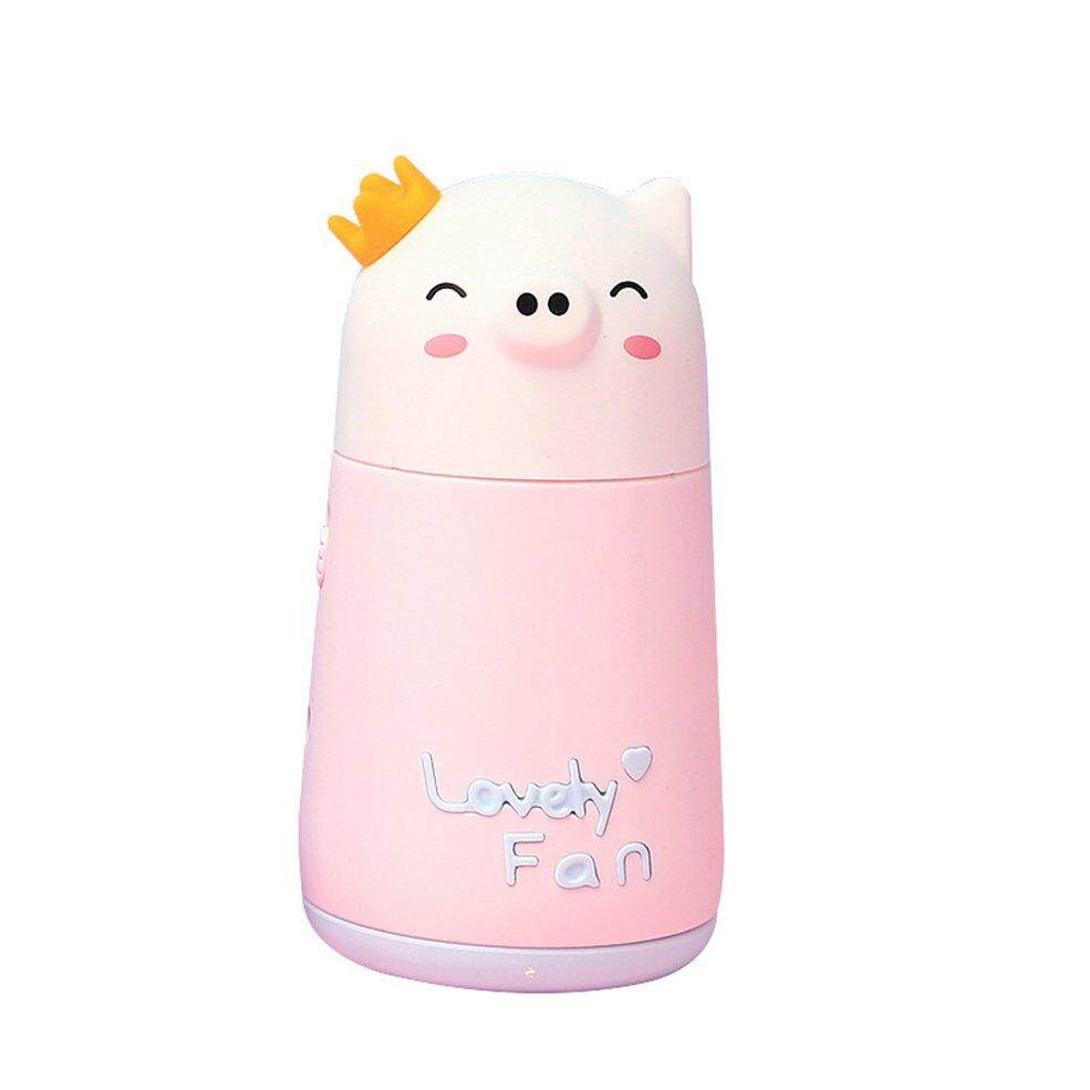 การ์ตูนน่ารัก USB หมูพัดลมชาร์จได้กระต่ายหู Mini แบบพกพานักเรียน Handheld พัดลมไฟฟ้า