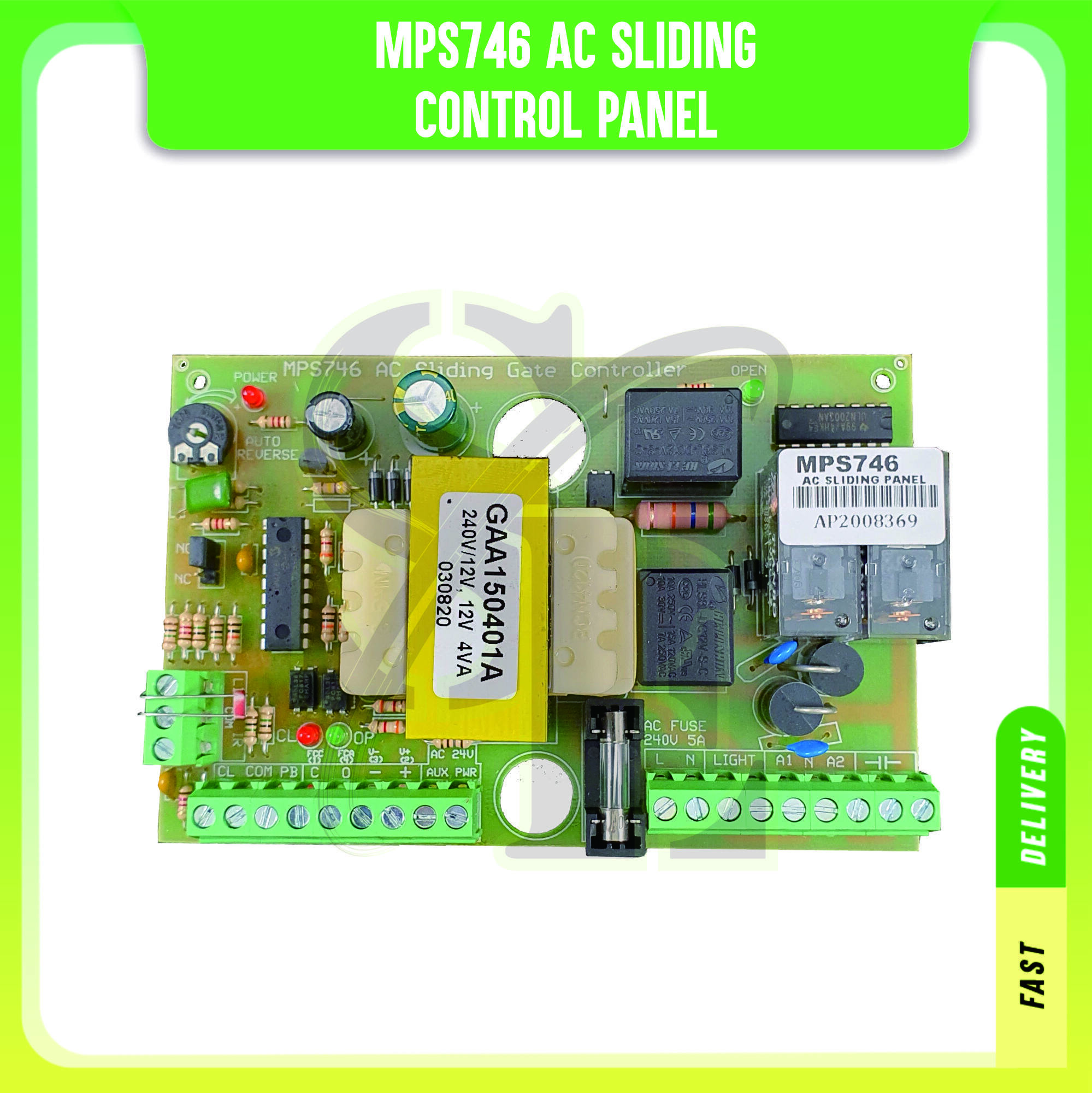 Autogate Control Board MPS 746 AC Sliding Panel Suitable For FAAC 746