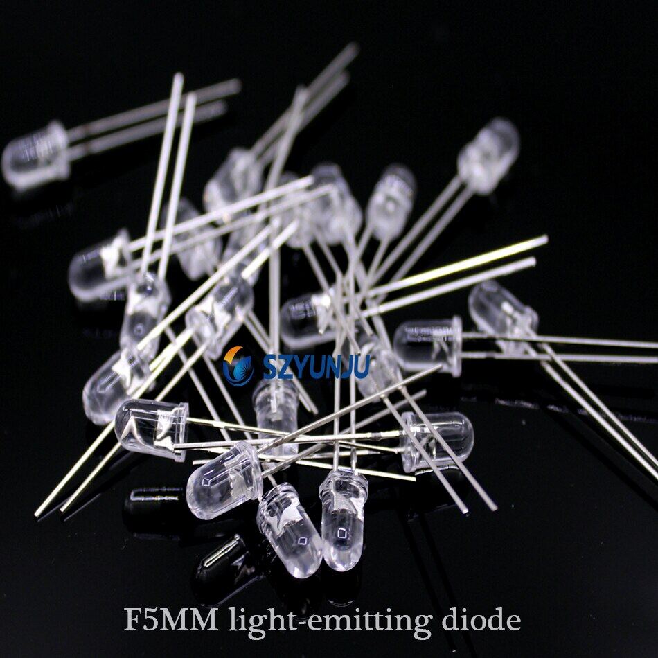 100PCS UV LED Diode DIP 3Mm 5Mm Diodes Clear UV 395Nm LED Ultraviolet