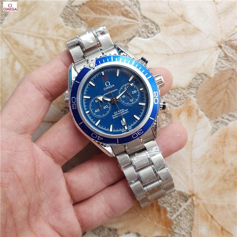 Omega _ Seamaster Speedmaster Baja Anti-karat Jam Tangan Mekanis 43.5 Mm Perak Tali Baja Tahan Air Buatan Swiss Alat Service Jam Broad Arrow CO-AXIAL Chronometer dengan untuk pria