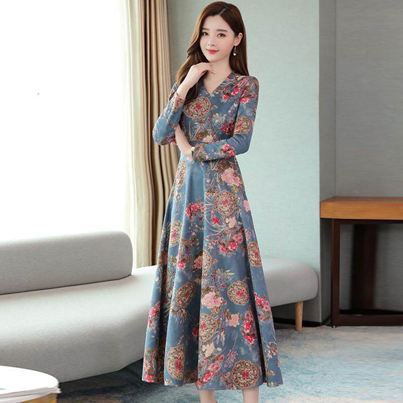 Đầm Thu Đông Tay Dài