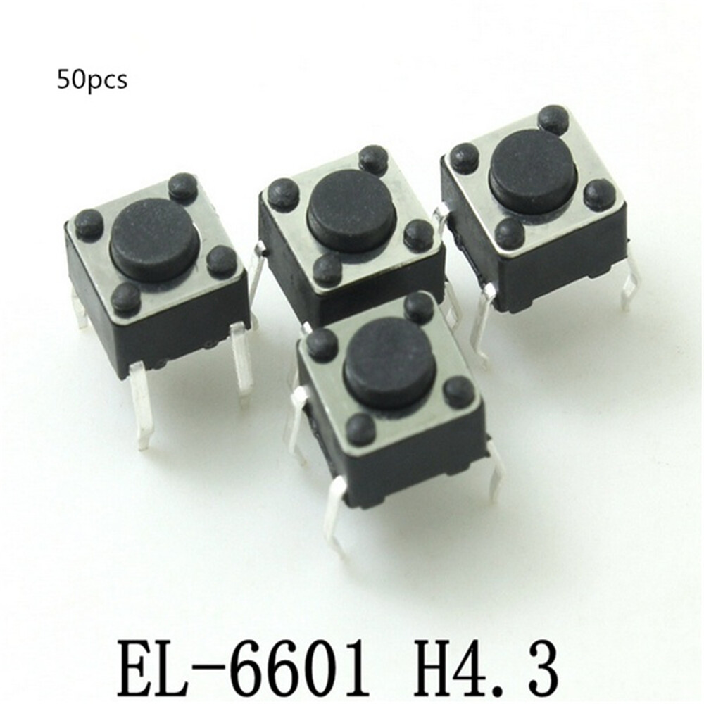 50 Cái/lốc 4 PIN Tactile Plug-In Push Button Tự Thiết Lập Lại Công Tắc Nút Công Tắc Kích Hoạt Siêu Nhỏ