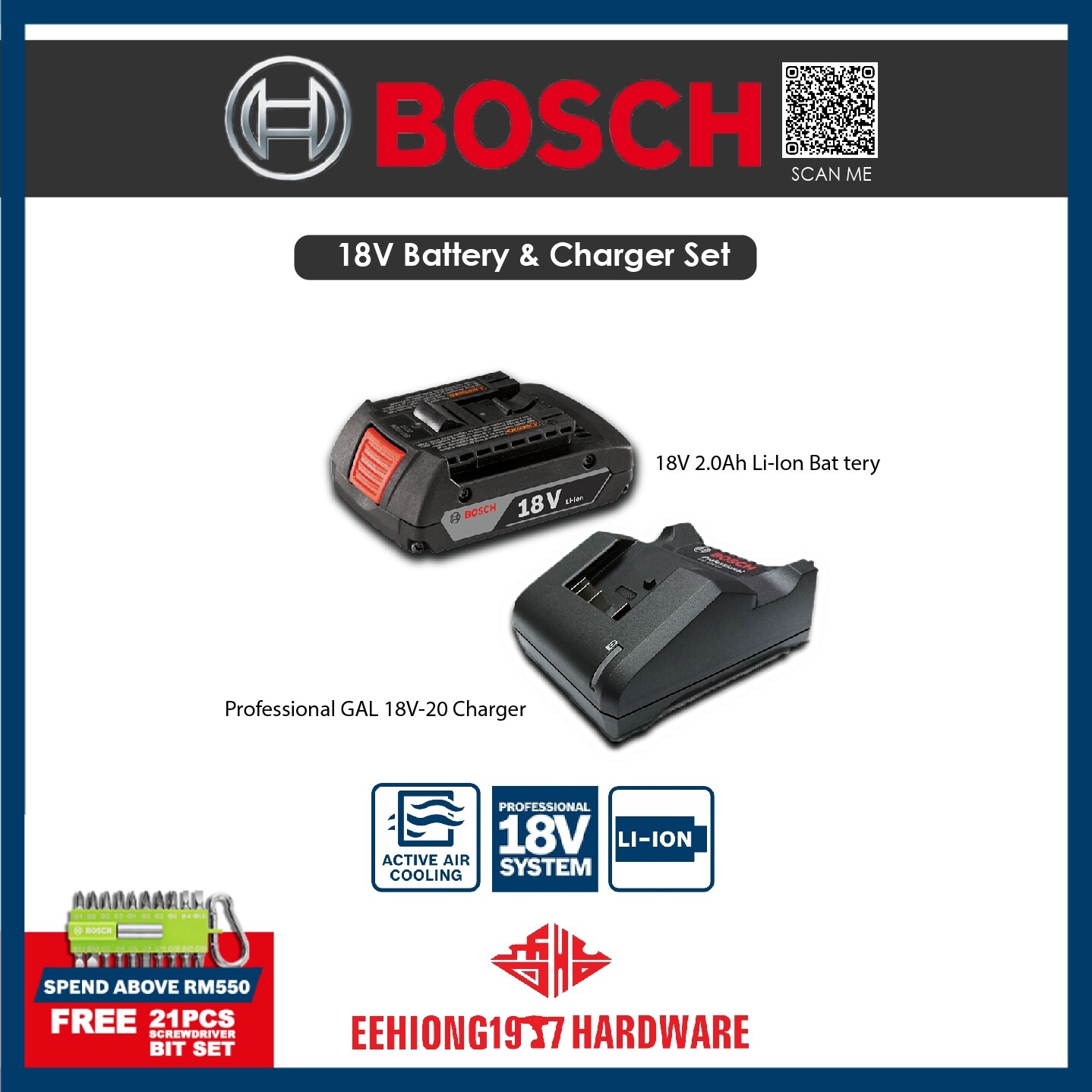 Eehiong Bosch Original V Ah Li Ion Battery Gal V Charger