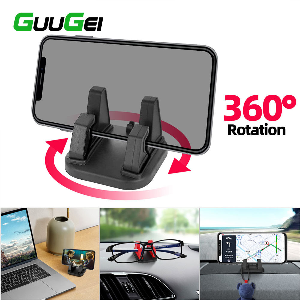 GUUGEI Universal 360 Rotation Car Phone Holder GPS Mount Dashboard