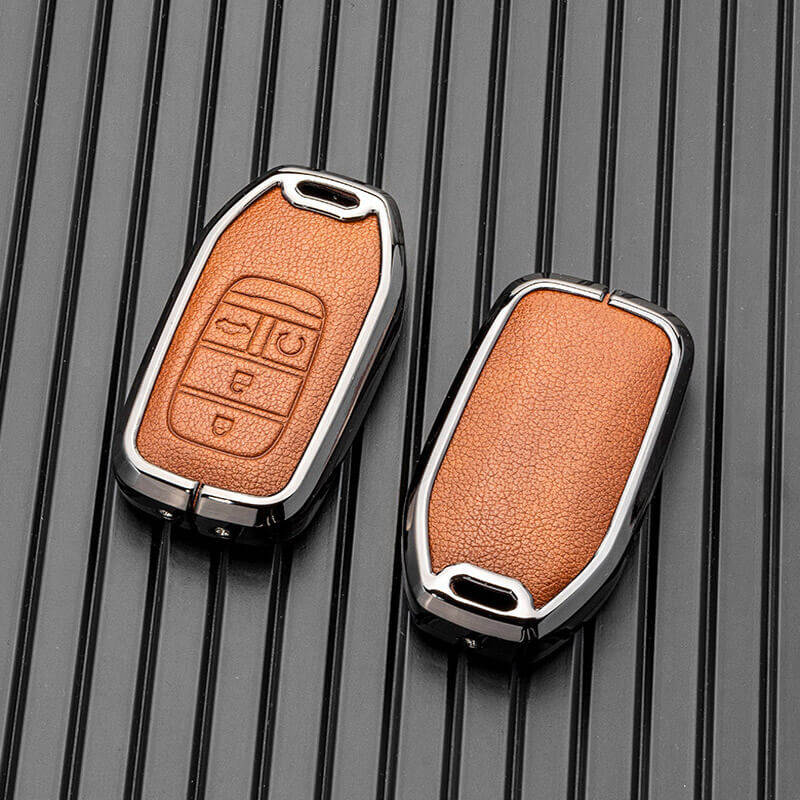 Availablezinc Alloy Leather Car Key Case Honda Hrv City