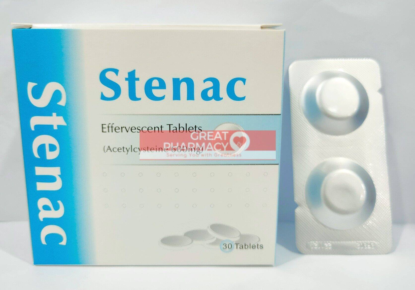 Stenac Effervescent Tablets Acetylcysteine 600mg 2s Lazada