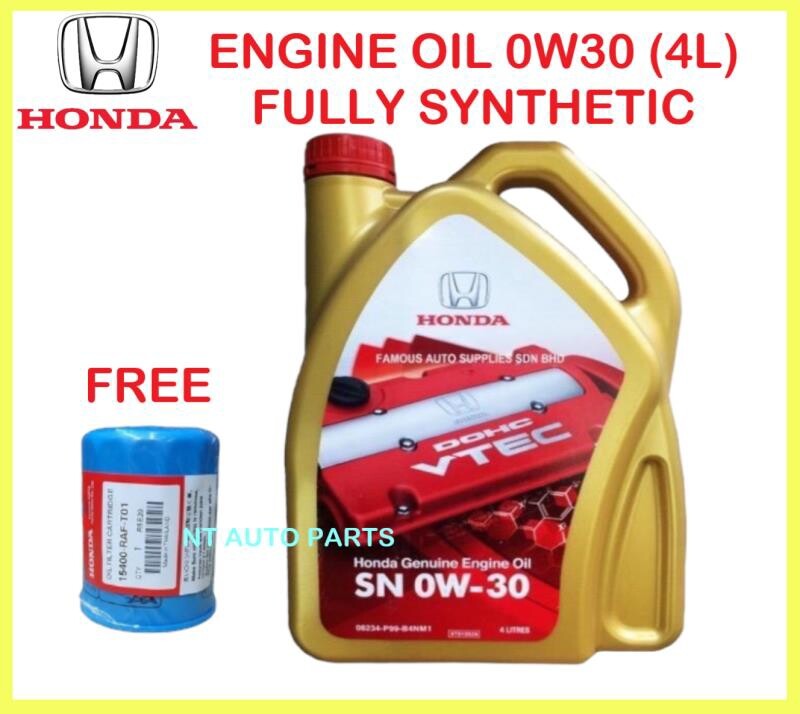 Combo Set Original Genuine Honda Engine Oil Sn W L Fully Synthetic