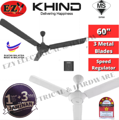 Khind Ceiling Fan With Regulator CF618 Black White Lazada