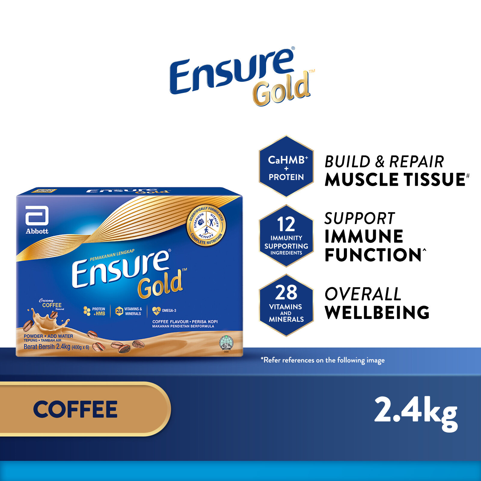 ENSURE GOLD Vanilla Wheat Coffee 2 4KG Lazada