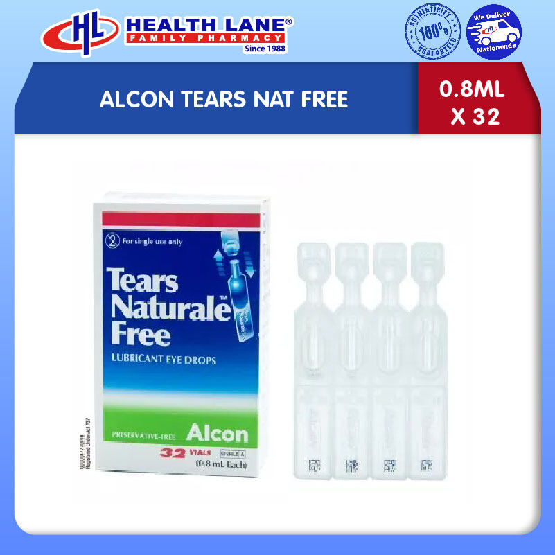 ALCON TEARS NATURALE FREE LUBRICANT EYE DROPS 32 S X 0 8ML FOR DRY