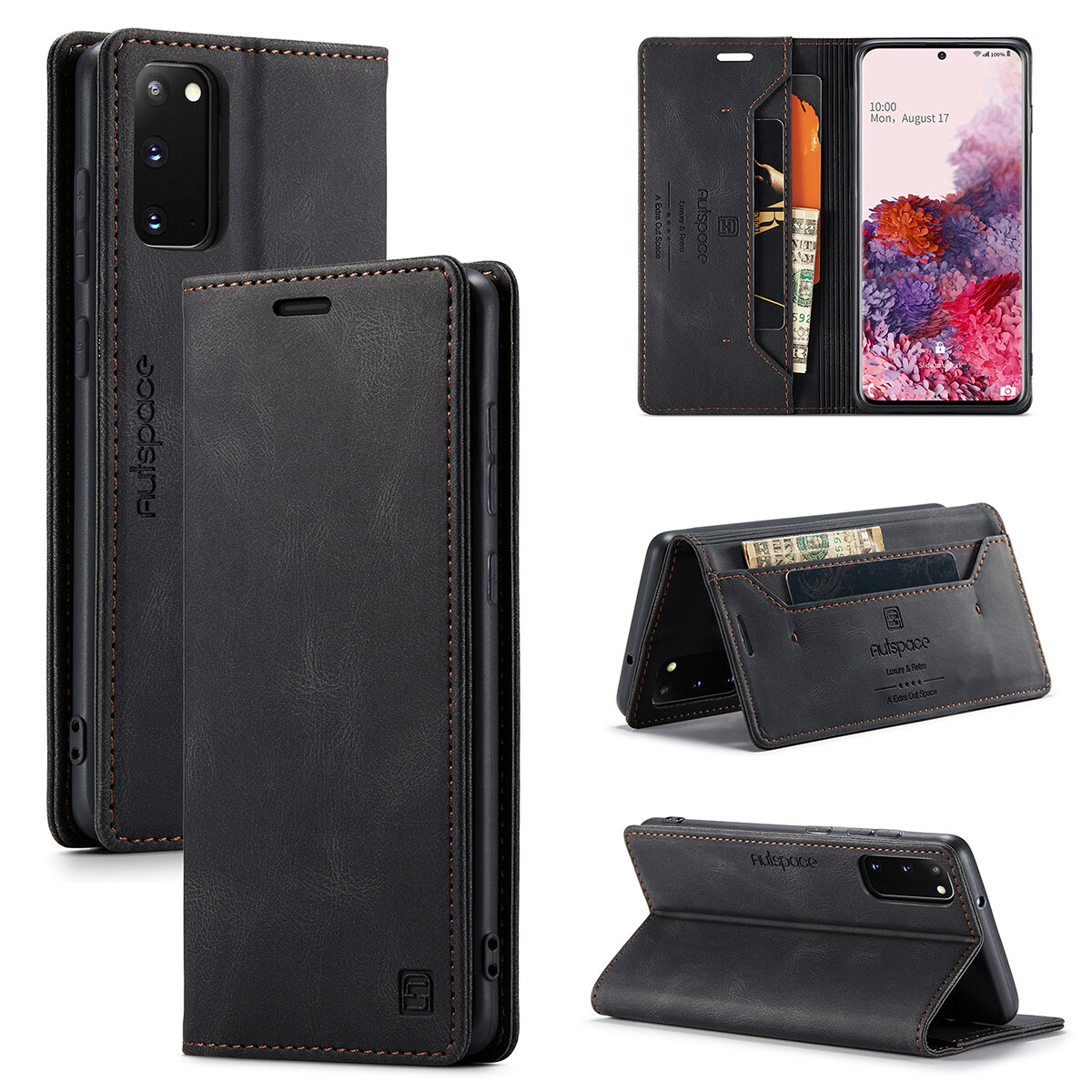 Samsung Galaxy S Wallet Case Windcase Vintage Leather Flip Cover