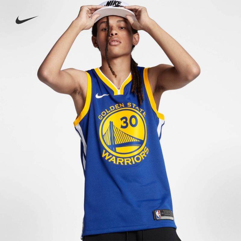 NI-KE อย่างเป็นทางการ GOLDEN STATE นักรบ SW N-B-A เชื่อมต่อผู้ชาย JERSEY 864475