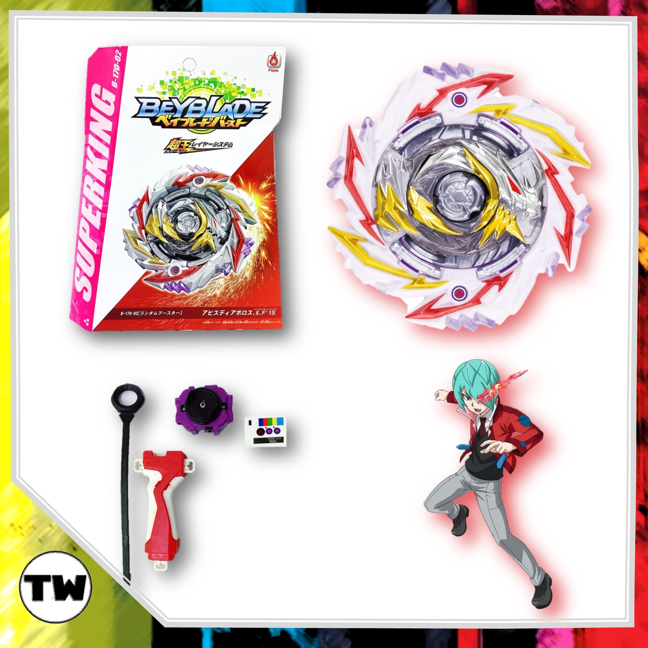 Ready Stock Beyblade Burst Flame Super King SparKing B170