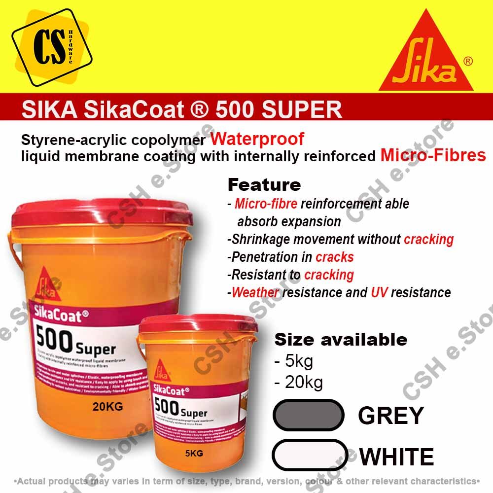 Sika SikaCoat 500 Super 5kg 20kg Waterproof Liquid Membrane Coating