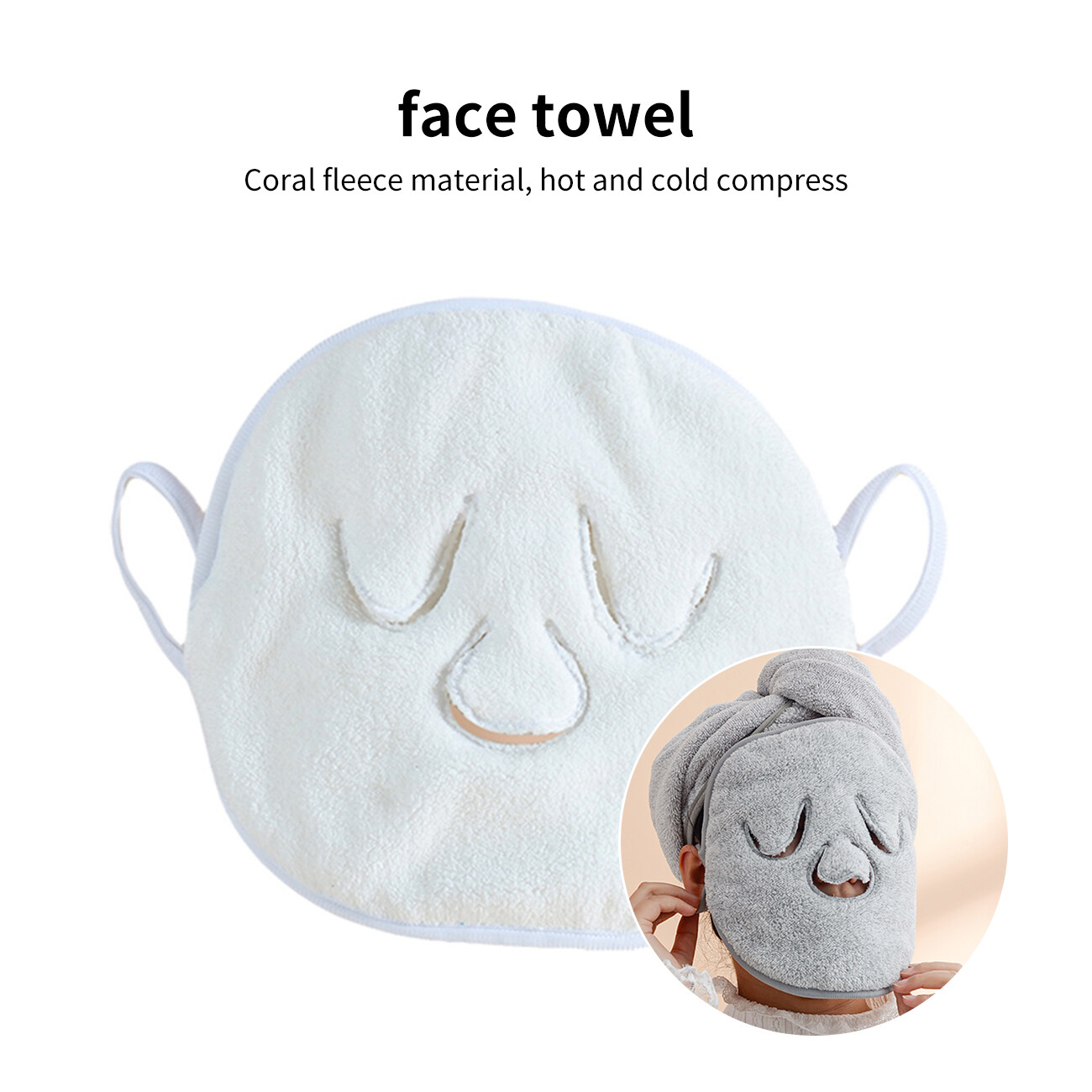 Homenhome Hot Cold Wet Compress Facial Towel Mask Steamed Face Facial