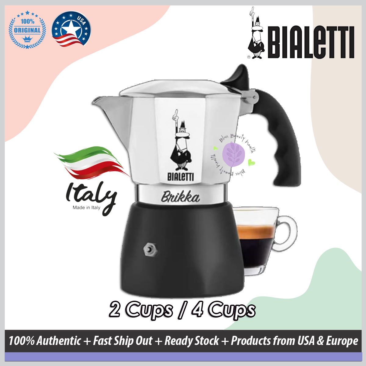 No Cod Service Bialetti New Brikka Moka Pot The Only Stovetop