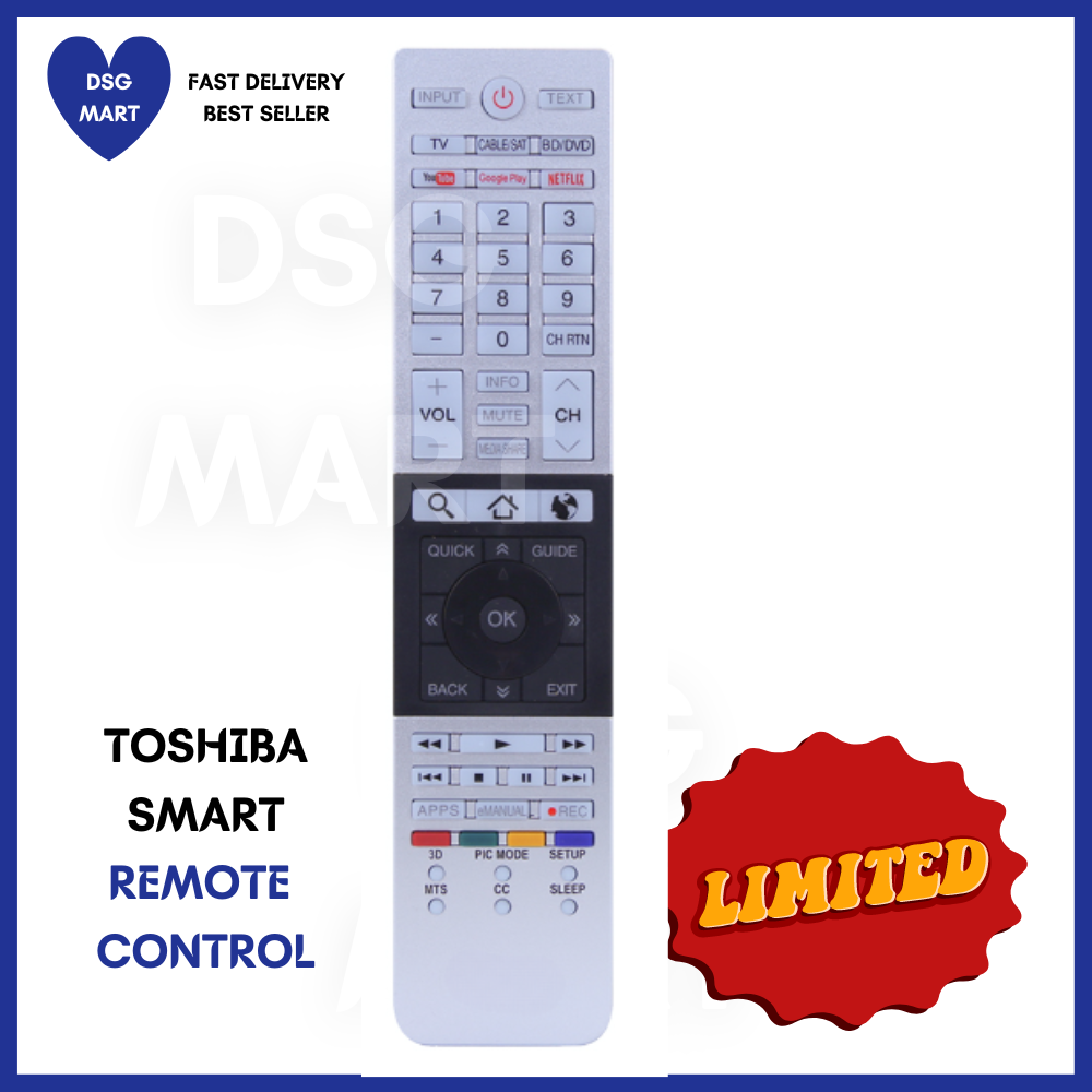 Toshiba Smart Tv Remote Control Replacement Ct Lazada