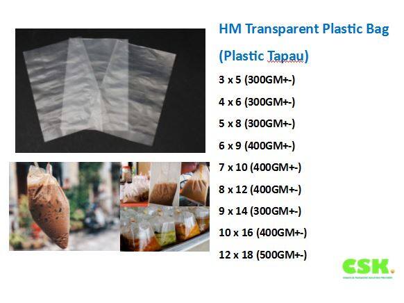 Food Grade Hm Hd Semi Transparent Plastic Bag Plastic Tapau