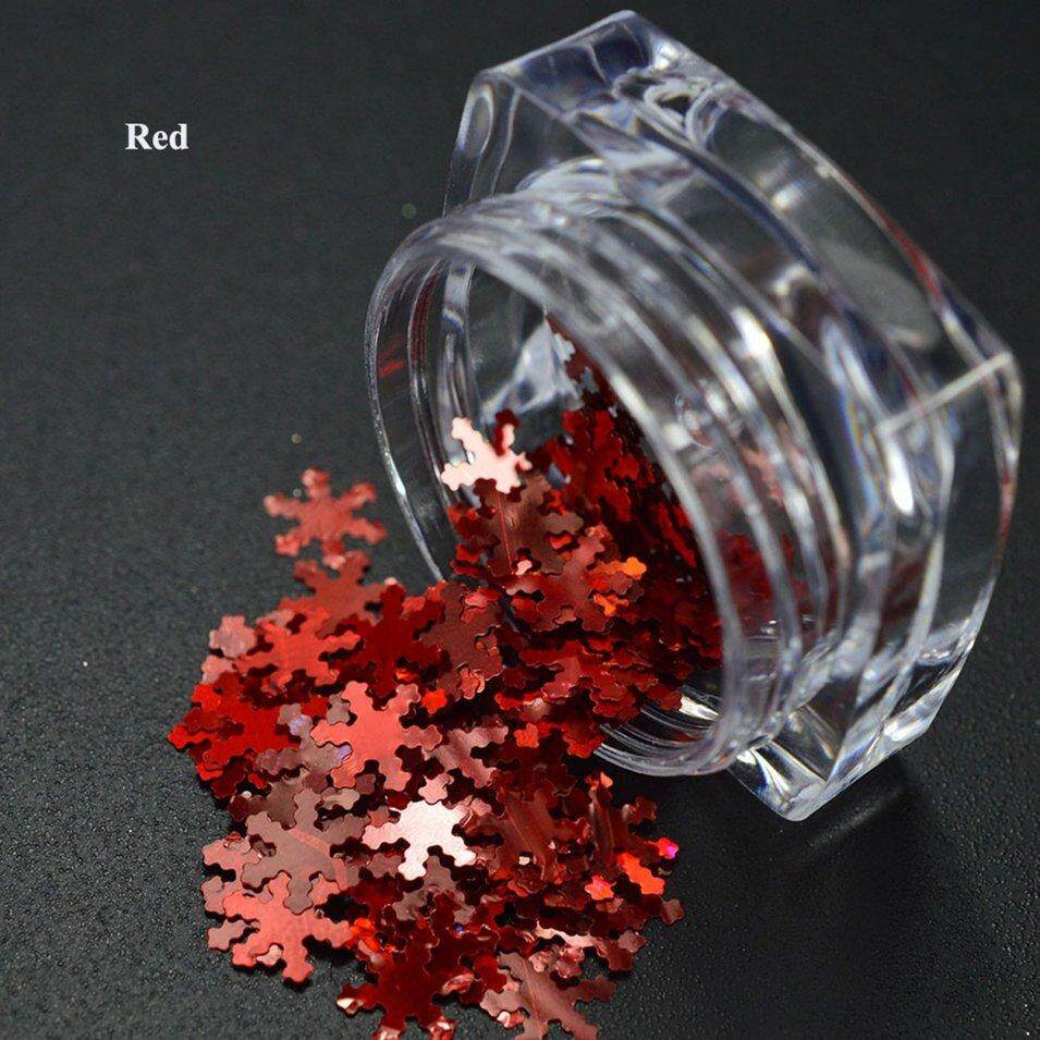 ขายร้อน Sequins ULTRA - บางห้าสี Snowflake Sequins เครื่องประดับเล็บด้วยตนเอง
