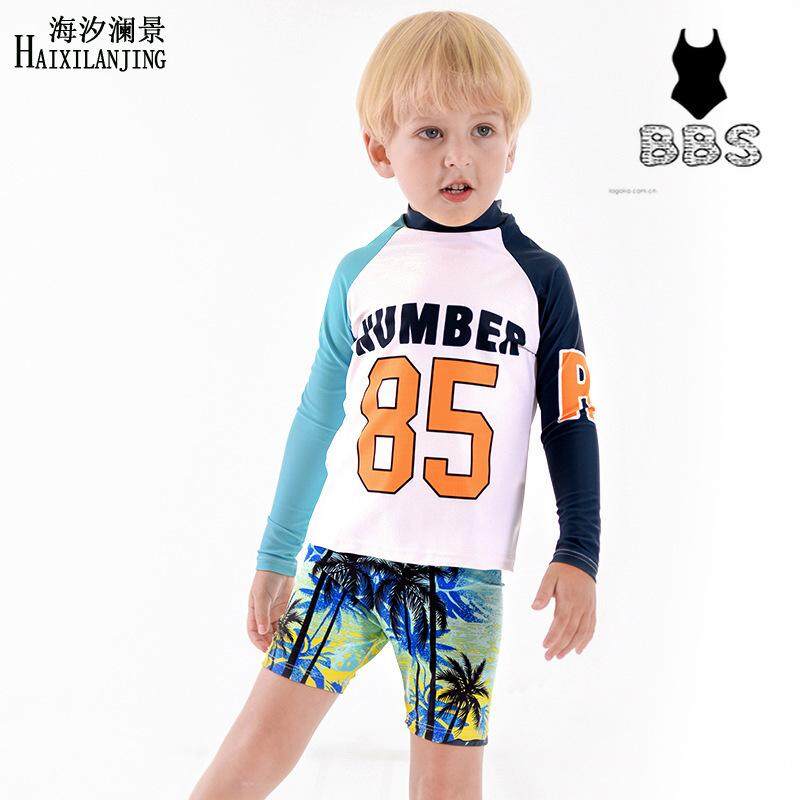 BBS ชาย Rashguards ชุดว่ายน้ำแขนยาวเด็กครีมกันแดดชุดอาบน้ำ