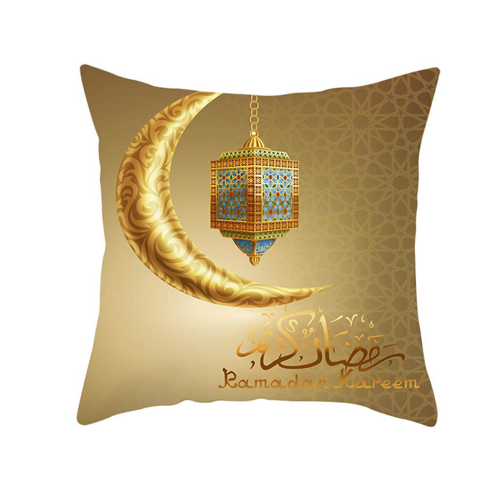 Puzzlegamie 2019 จัดส่งฟรีมุสลิม Ramadan รูปแบบเบาะรองนั่งโพลีเอสเตอร์ปลอกหมอนหมอนอิง Home Decor