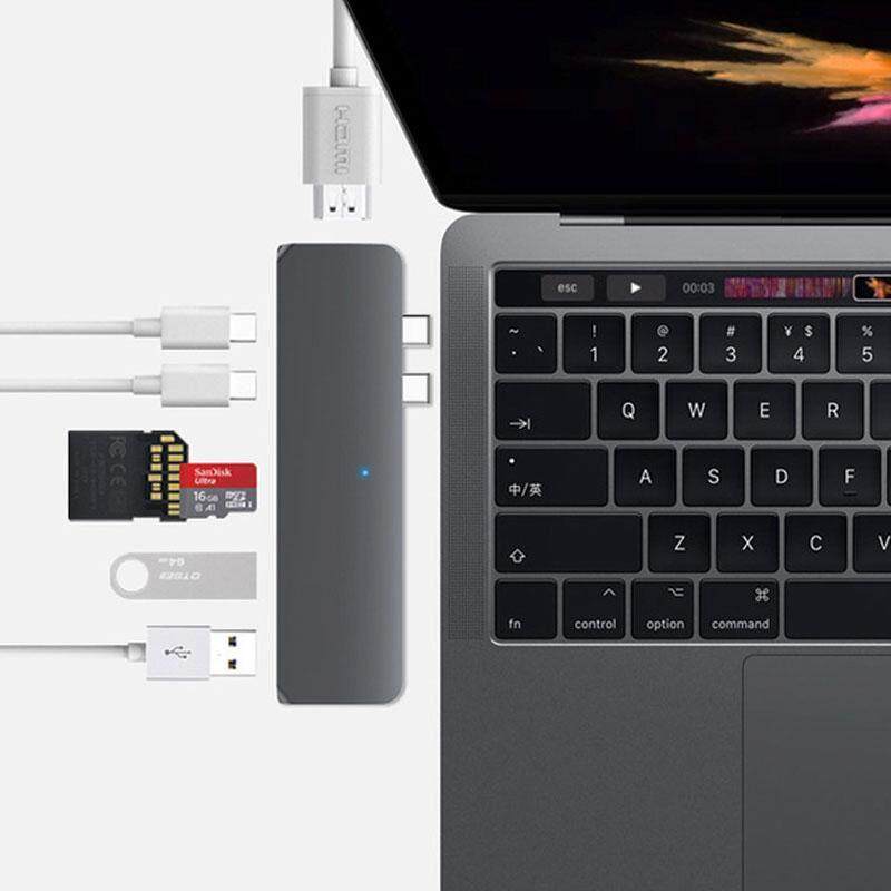 Usb Type C Hub Thunderbolt 3 Adapter Usb-c Dock Dongle With Hdmi 4k Pd 2 Usb 3.0 Micro Sd Tf Card Reader For New Macbook Pro